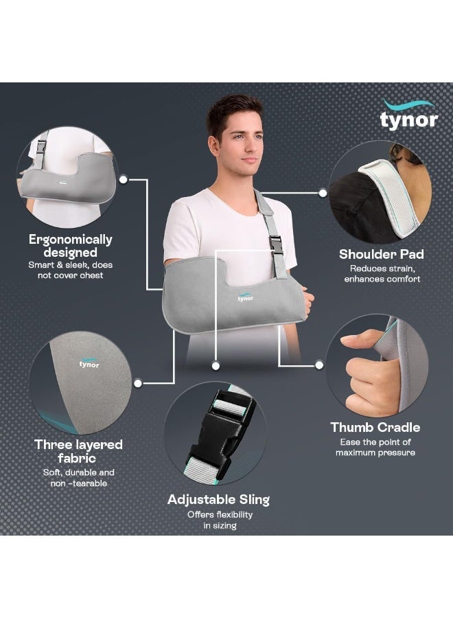 تاينور TYNOR حمالة ذراع جيبية (Tropical)، رمادي، مقاس متوسط، قطعة واحدة - Image 4