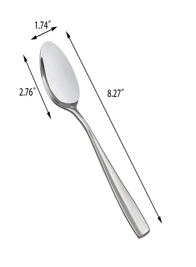 HOMMP 16-Piece Dinner Spoons, Stainless Steel, 8.27 Inch - Image 2