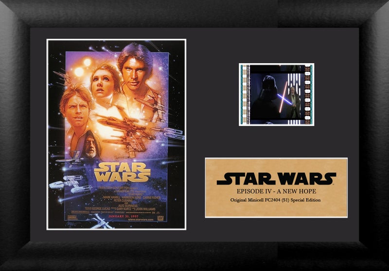 STAR WARS FilmCells Star Wars Episode IV A New Hope Authentic 35mm Film Cell Special Edition Display, Black, 7x5 - Image 1