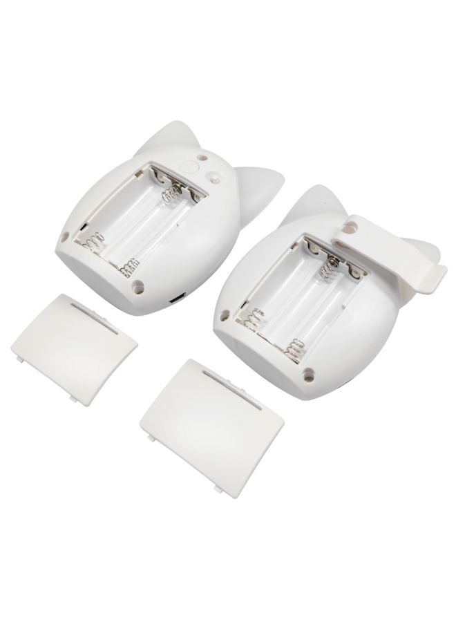 V30 Wireless Audio Baby Monitor Support Voice Monitoring + Intercom + Night Light without Battery, Plug Type:US Plug(White) - Image 2