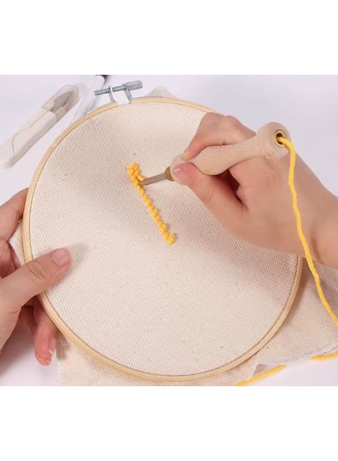 A durable wool knitting needle with a wooden handle - a set of craft needles for sewing, knitting, and embroidery. - Image 4