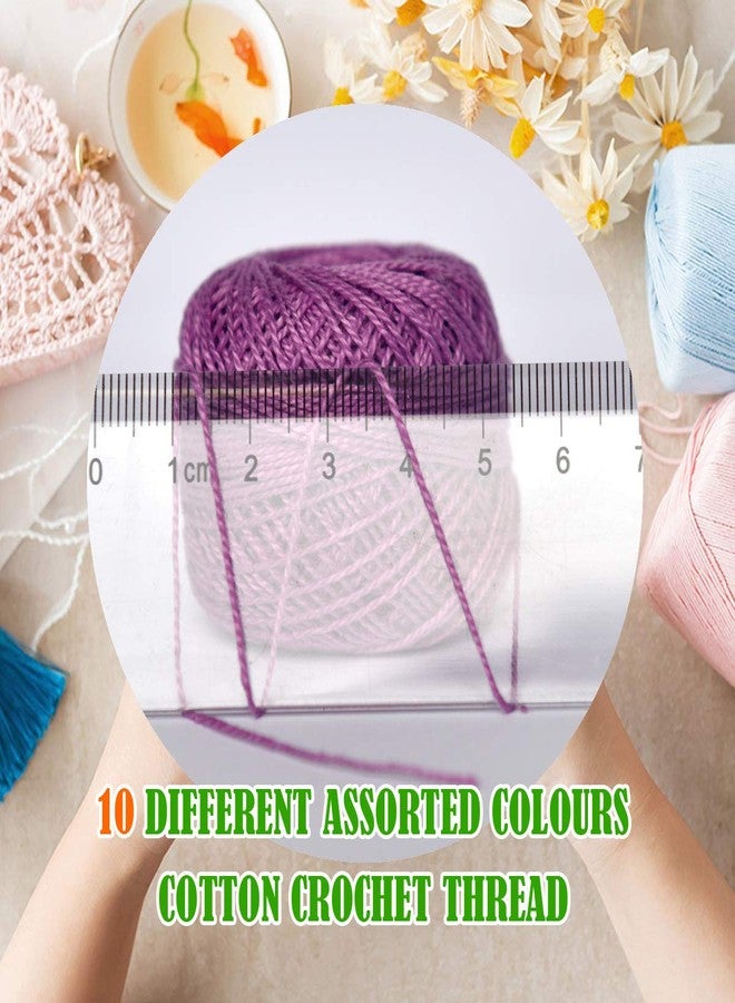 colored bird Crochet Thread 10 Balls Cardinal Size 8 for Crochet Hardanger Cross Stitch Needlepoint Hand Embroidery (Purple Series) - Image 4