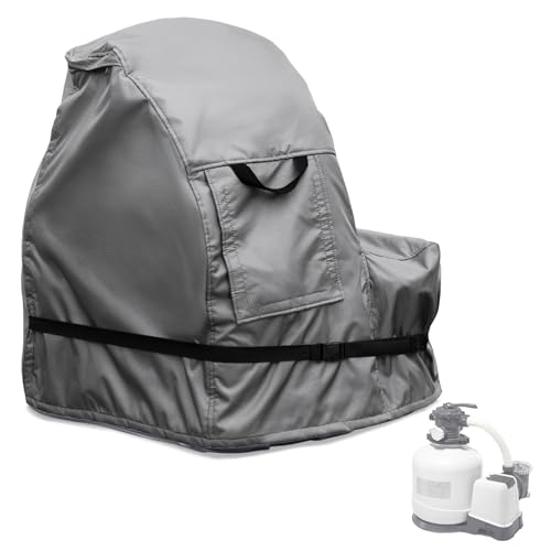 okcool Sand Filter Pump CoverWaterproof AntiUV Pool Pump Sand Filter Winter CoverFits Most Brands Sand Filter on MarketGrey - Image 1