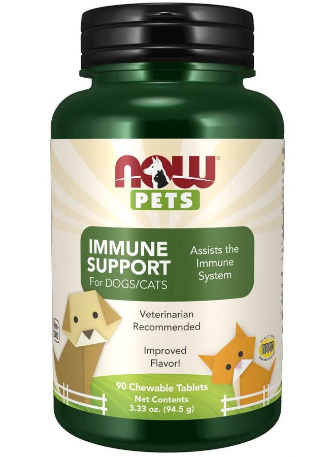 now Pet Health, Immune Support Supplement, Formulated for Cats & Dogs, NASC Certified, 90 Chewable Tablets - Image 1
