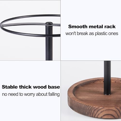 BDBDYEAY Sunglasses Organizer Wood Glasses Holder Stand, Metal Sunglass Storage Display Rack for 12Pairs Eyeglasses, Eyewear Organizer for Dresser Table Desk Countertop Bedroom - Image 3