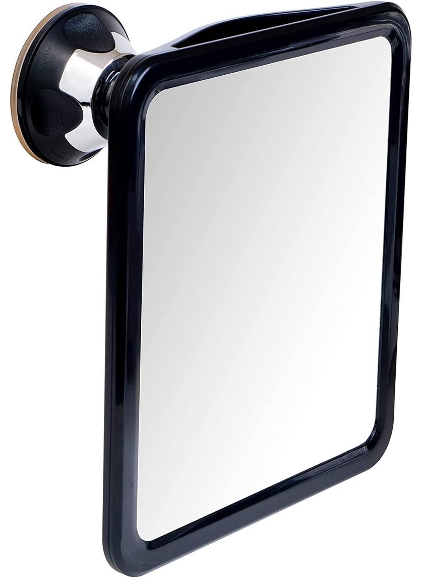 Mirrorvana MIRRORVANA Fogless Shower Mirror for Shaving with Upgraded Suction, Dual Anti Fog Design, Shatterproof Surface & 360° Swivel, 8" x 7" 