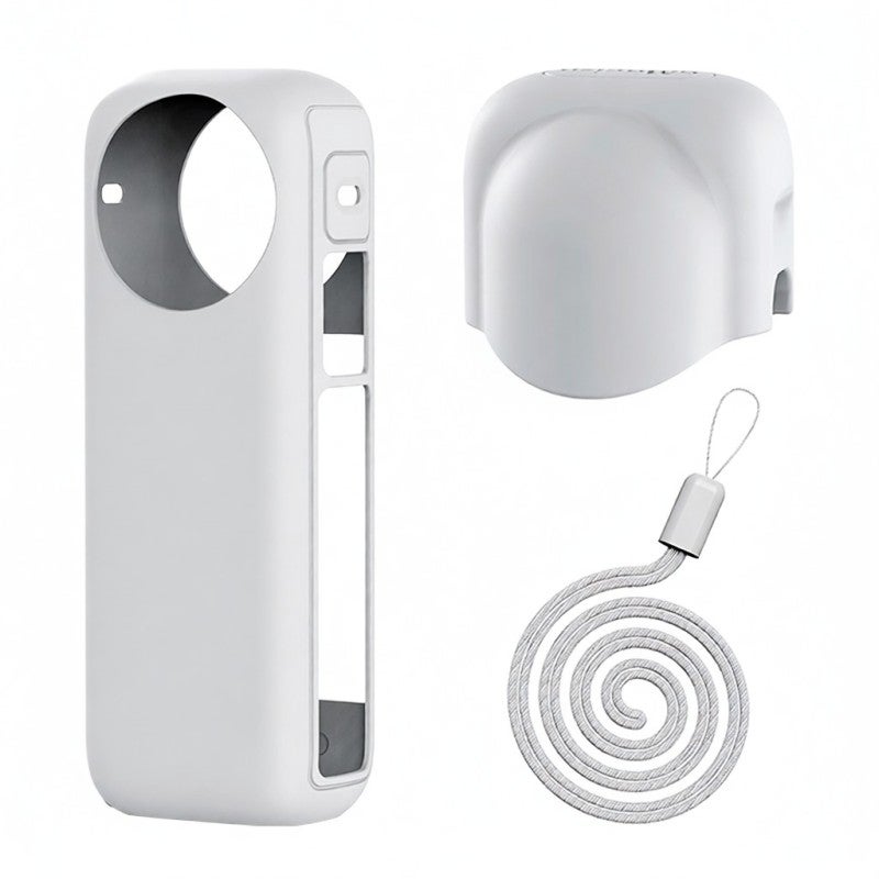 Silicone Protective Case for Insta360 X4: Grey All-round Anti-scratch Anti-bump Cover - Quick Release Design Heat Dissipation Lens Cap for Insta360 X4 Camera Users - Image 1