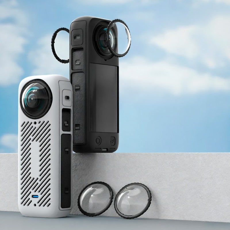 Silicone Protective Case for Insta360 X4: Grey All-round Anti-scratch Anti-bump Cover - Quick Release Design Heat Dissipation Lens Cap for Insta360 X4 Camera Users - Image 4