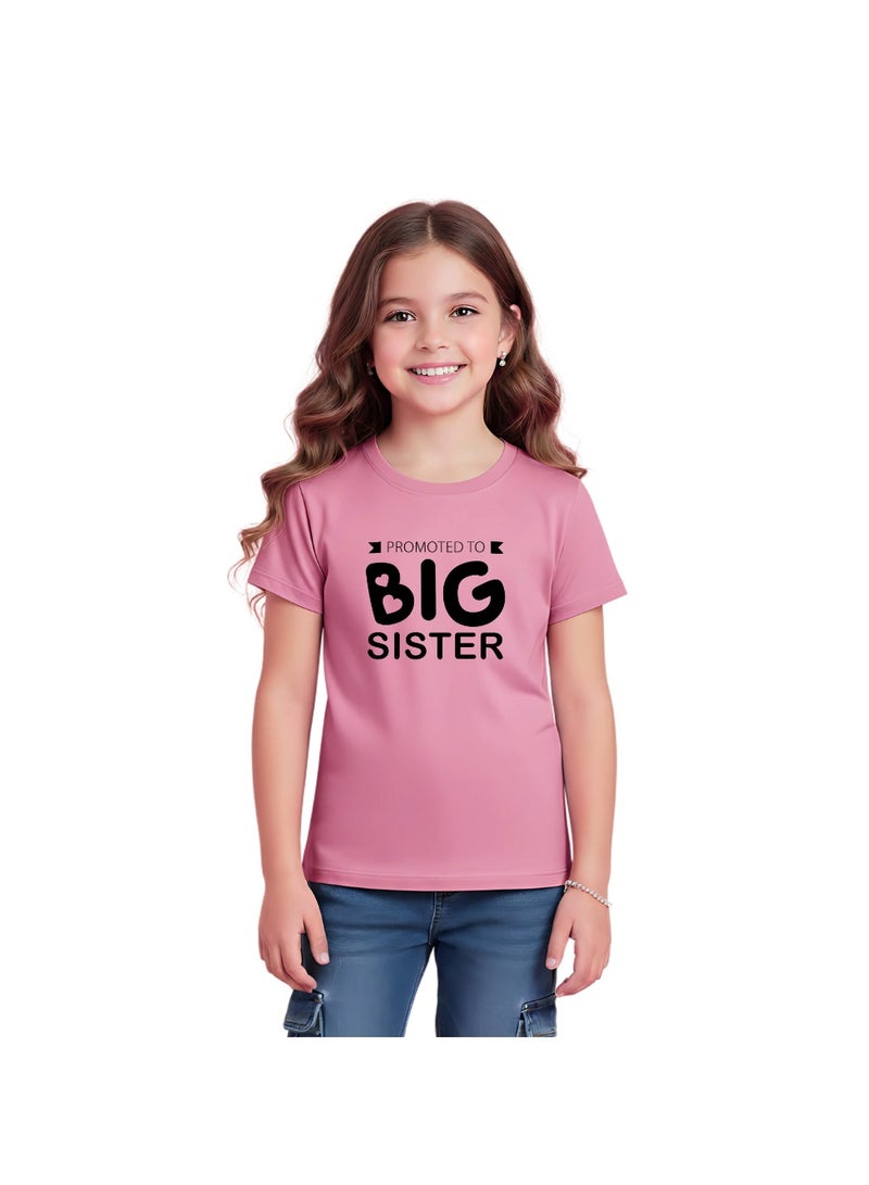 برينت شوب فور مي تي شيرت "الأخت الكبرى" للبنات - تي شيرت بأكمام قصيرة ومطبوع عليه رسومات - تي شيرت قطني 100% بقصّة عادية ورقبة دائرية - ملابس أطفال بناتي - تي شيرت للأطفال - Image 1