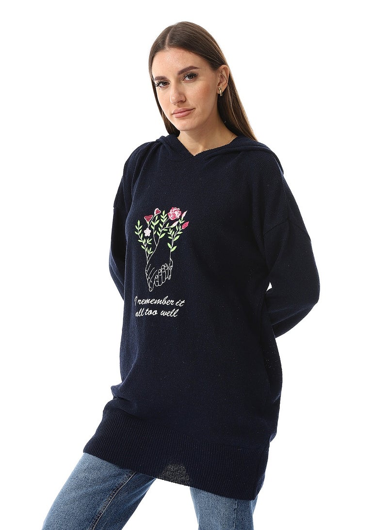 Andora I Remember It Embroidered Hooded Sweater - Image 2