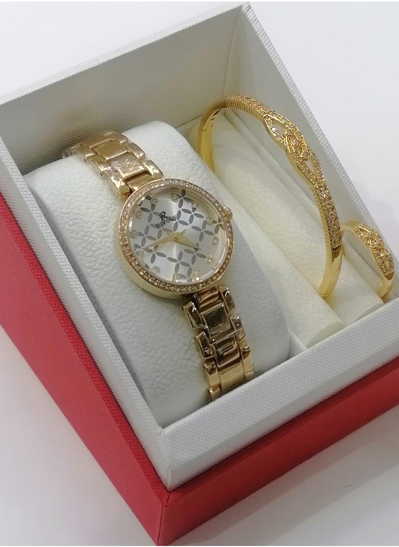 Rivoly - Women's watch with bracelets and ring, resistant to water and rust - Image 1
