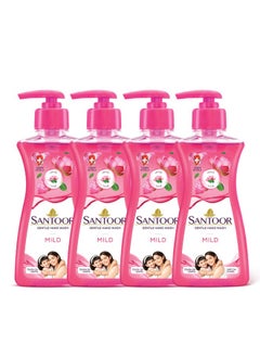 Santoor Mild Gentle Hand Wash 200Ml, Pack Of 4 With Goodness Of Lotus & Tulsi| Rich Lathering Formula With Anti-Bacterial Properties| Soft On Hands| Soothes & Hydrates Skin  - Image 1