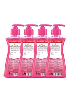 Santoor Mild Gentle Hand Wash 200Ml, Pack Of 4 With Goodness Of Lotus & Tulsi| Rich Lathering Formula With Anti-Bacterial Properties| Soft On Hands| Soothes & Hydrates Skin  - Image 3