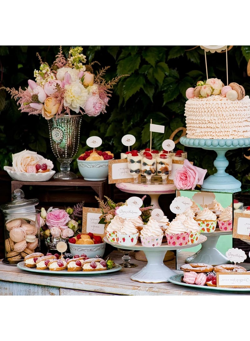 SYOSI Cupcake Liners for Baking – Strawberry Design Standard Size Paper Cups, Muffin Baking Cups, Cupcakes Wrappers for Parties, Home Baking, and Events (200PCS,Multicolor) - Image 4