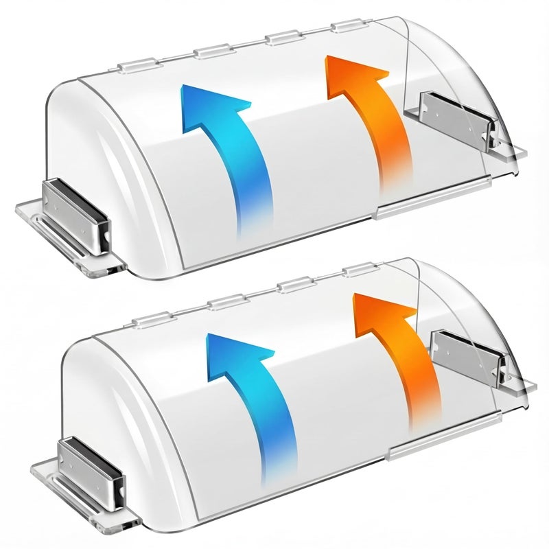 SOUL LINK 2 Pack Adjustable Air Vent Deflector - 9â€to 15.5â€ Magnetic Floor Vent Covers for AC, Wall, Ceiling Registers with Strong and Large Magnets - Image 1