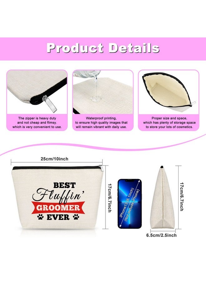 Gfhzdmf Thank You Gift Dog Groomer Gift for Women Pet Groomer Gift for Dog Stylist Makeup Bag Dog Hairdresser Cosmetic Bag Dog Groomer Gift for Dog Grooming Hair Stylist Best Groomer Ever Gift for Dog Salon - Image 2