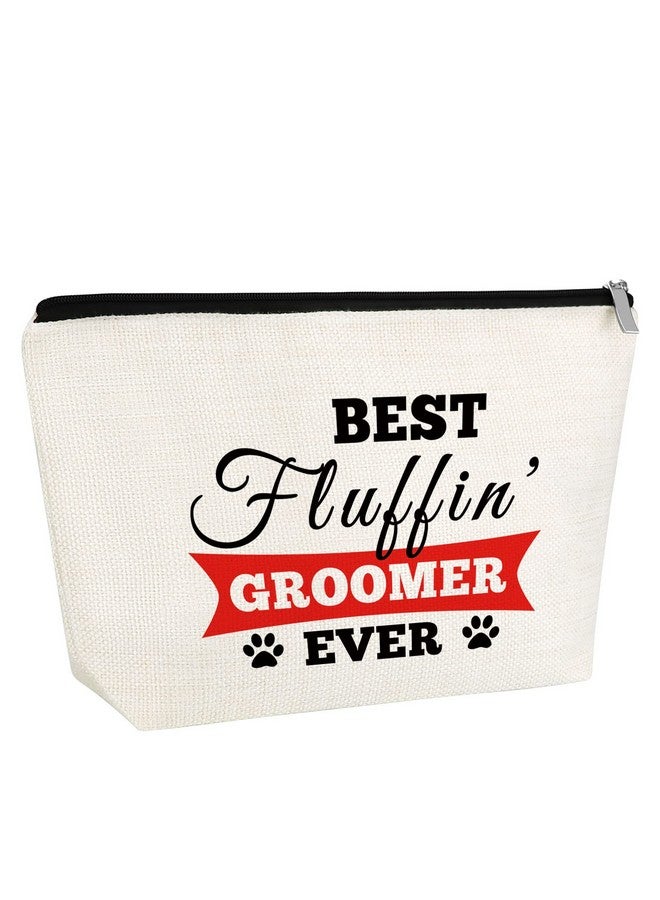 Gfhzdmf Thank You Gift Dog Groomer Gift for Women Pet Groomer Gift for Dog Stylist Makeup Bag Dog Hairdresser Cosmetic Bag Dog Groomer Gift for Dog Grooming Hair Stylist Best Groomer Ever Gift for Dog Salon - Image 1