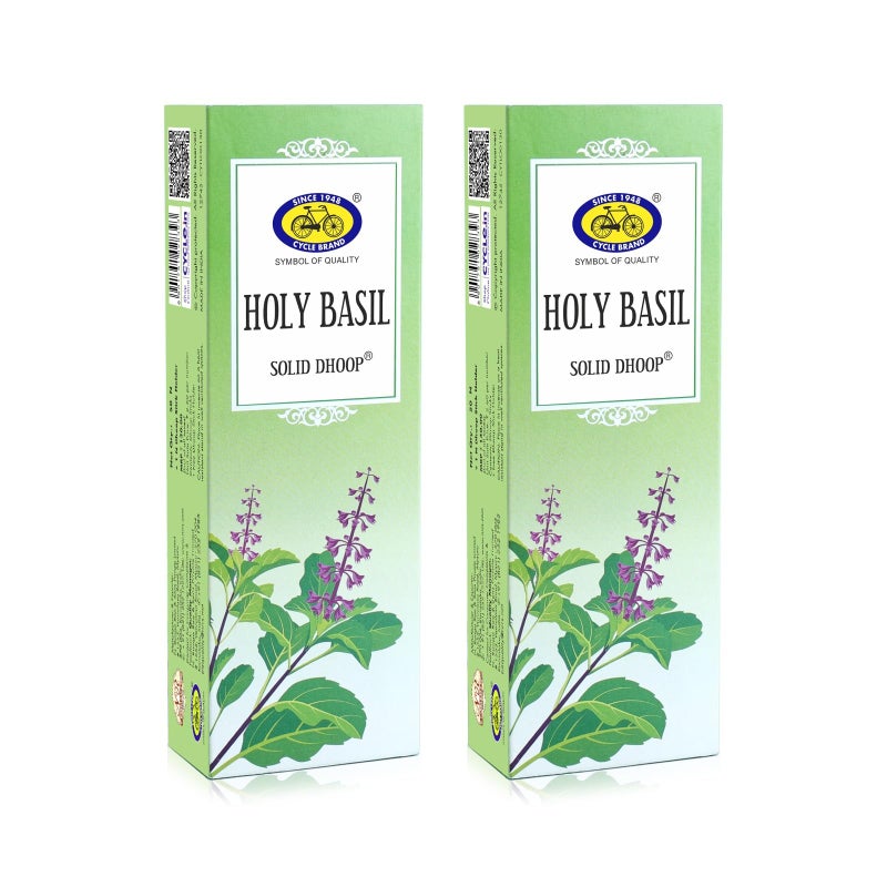Cycle Pure Holy Basil (Tulsi) Fragrance Bambooless Solid Dhoop Sticks, 6" Inch, 50 Sticks/Pack | Handcrafted & Eco Friendly | Incense Sticks with Free Dhoop Holder | Agarbatti for Rituals | Pack of 2 - Image 5