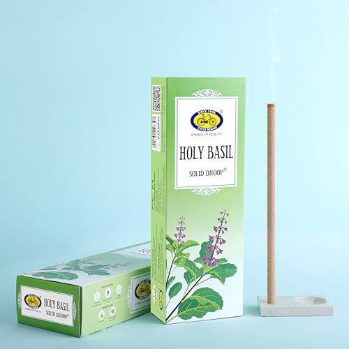 Cycle Pure Holy Basil (Tulsi) Fragrance Bambooless Solid Dhoop Sticks, 6" Inch, 50 Sticks/Pack | Handcrafted & Eco Friendly | Incense Sticks with Free Dhoop Holder | Agarbatti for Rituals | Pack of 2 - Image 2