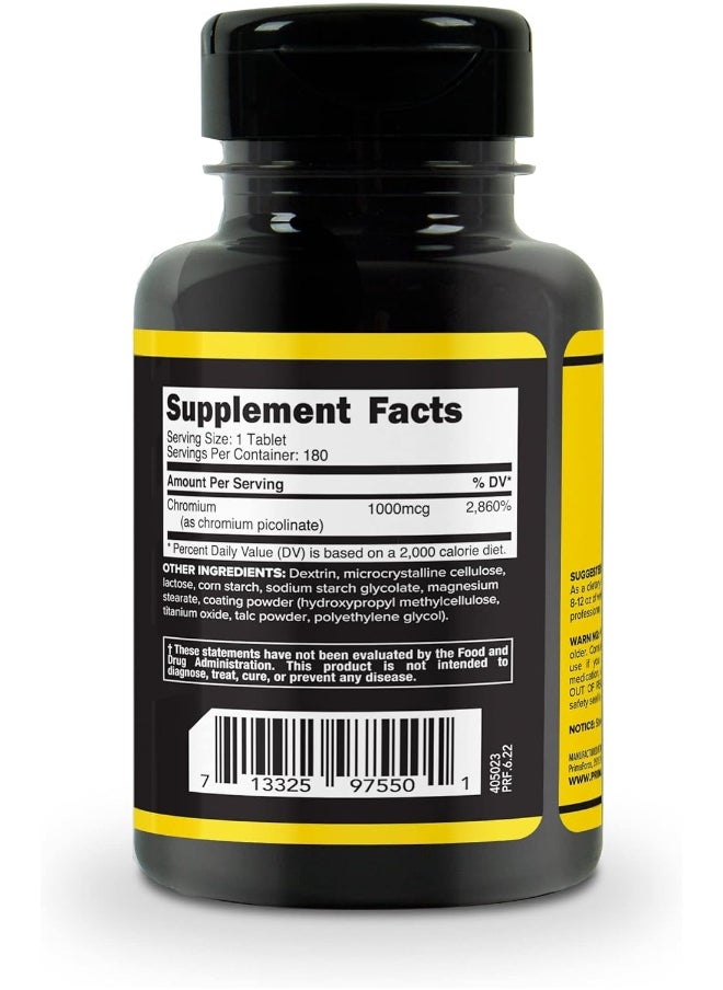 Primaforce PrimaForce Chromium Picolinate 1000mcg, 180 Tablets  - Image 4