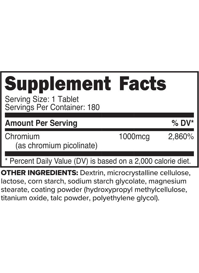 Primaforce PrimaForce Chromium Picolinate 1000mcg, 180 Tablets  - Image 2