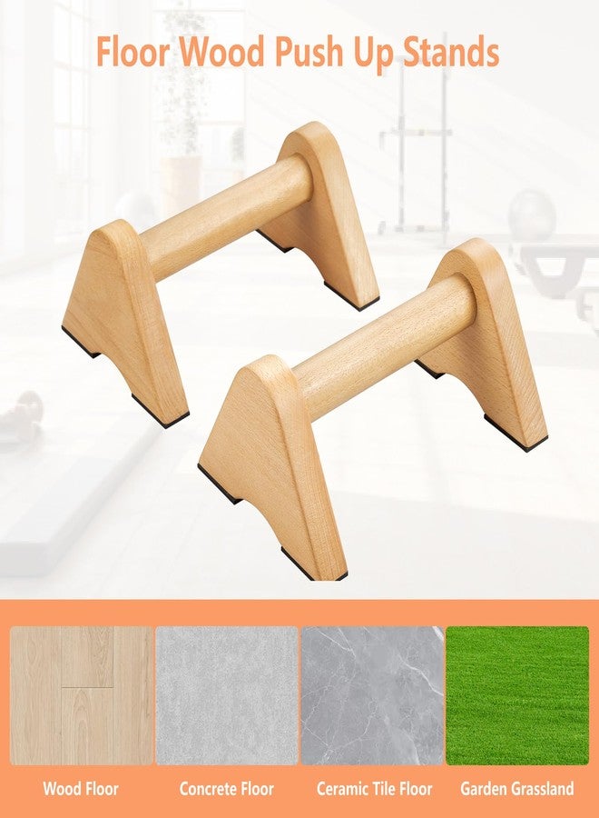 Purife Solid Wood Calisthenics Parallettes Bars Push up Handles 1 Pair, Strength Training Pushup Stands, Parallel Pushup Handstand Bars for Home Gym Workout - Image 3