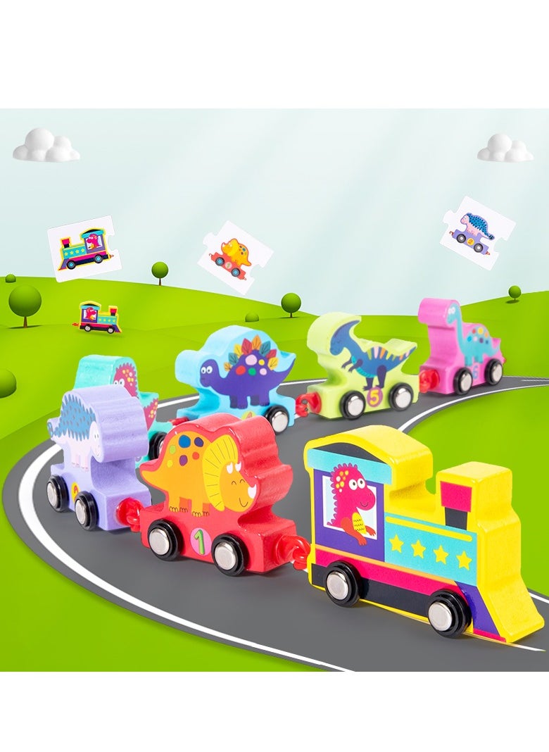 Factory Price Wooden animals and alphabets Drag & Pull train set - 27 Pieces  - Image 2
