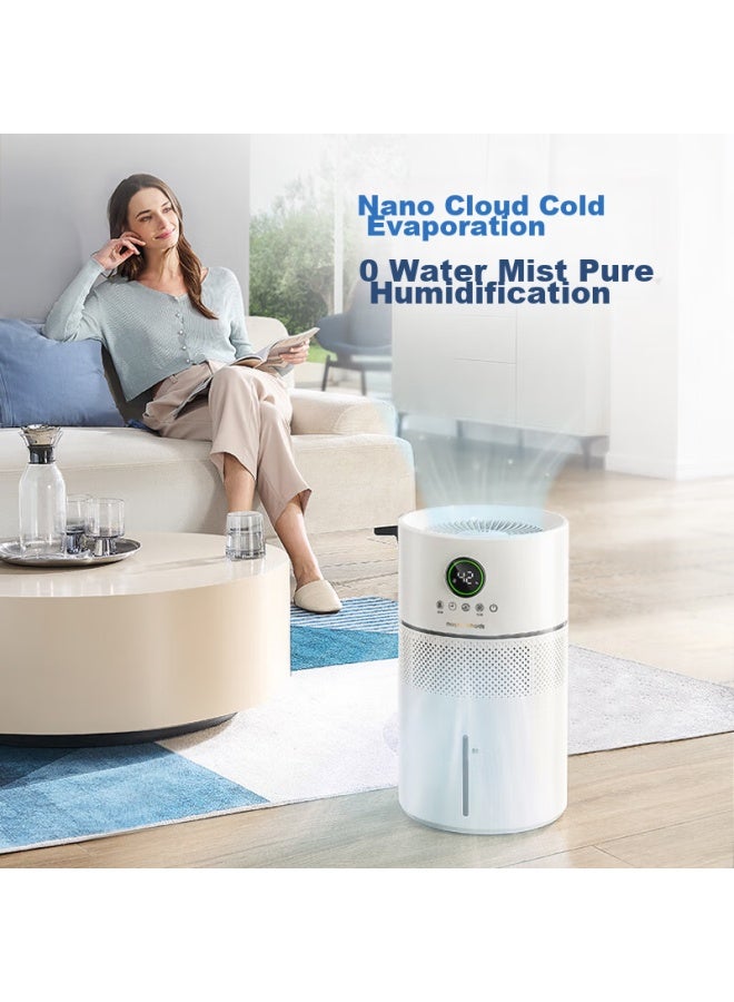 morphy richards Morphyrichards Mist-free Humidifier For Bedroom, Office, Mother And Baby, Quiet Operation, Antibacterial Air Humidifier, Smart Constant Humidity, Air Conditioner Companion, Top Water Filling Mr2805 White - Image 1