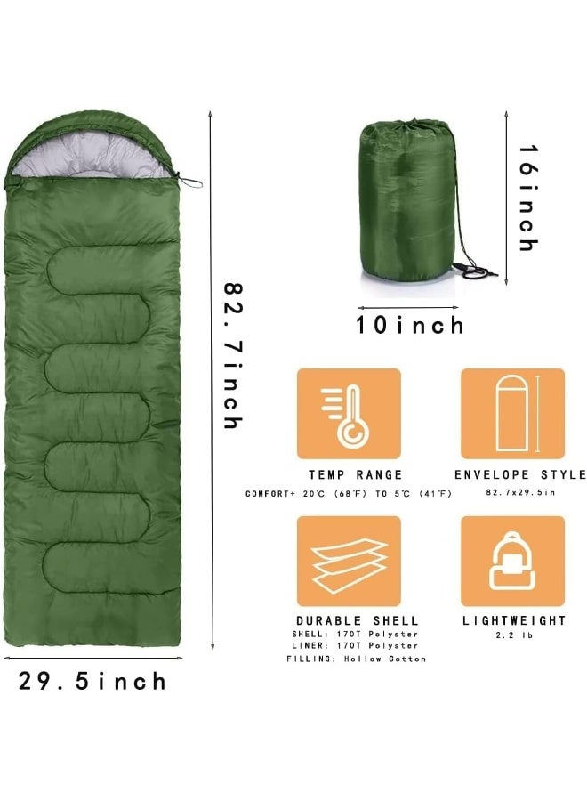 MOMENT Outdoor Camping Sleeping Bag For Adult, Lightweight 180Cm Length Bag 30Cm Cap Envelope Design Sleeping Bag With Eyemask Sleep Bags For Kids Adults Girls Women For Backpacking/Hiking  - Image 2