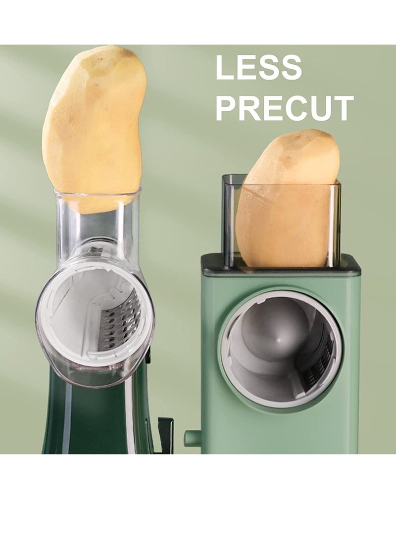 Raxoom Rotary Vegetable Cutter + Cheese Grater - Vegetable Shredder Round Mandoline Slicer, Grater, Salad Maker - Large Feed Port - Image 3