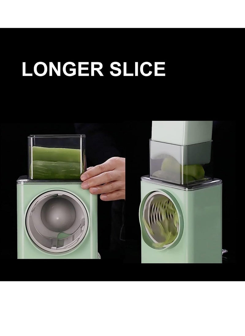 Raxoom Rotary Vegetable Cutter + Cheese Grater - Vegetable Shredder Round Mandoline Slicer, Grater, Salad Maker - Large Feed Port - Image 4