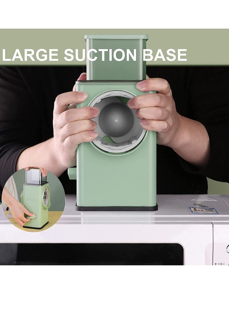 Raxoom Rotary Vegetable Cutter + Cheese Grater - Vegetable Shredder Round Mandoline Slicer, Grater, Salad Maker - Large Feed Port - Image 5