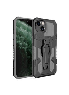 Generic Case Cover For iPhone 13 Machine Armor Warrior Shockproof PC + TPU Protective Case Grey 