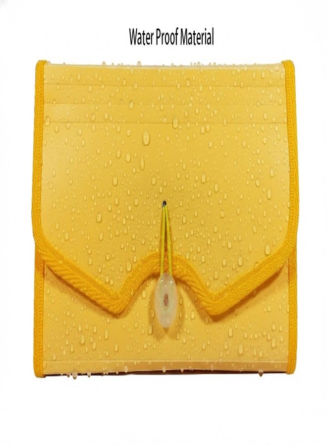 حافظة دفتر شيكات قابلة للتوسيع من شاينينج زون، تحتوي على 13 جيبًا، وحافظة لدفتر التوفير، وحافظة للفواتير، وحافظة لجواز السفر، وحقيبة تخزين النقود مع مطاط متأرجح (عبوة صفراء من قطعة واحدة) - Image 5