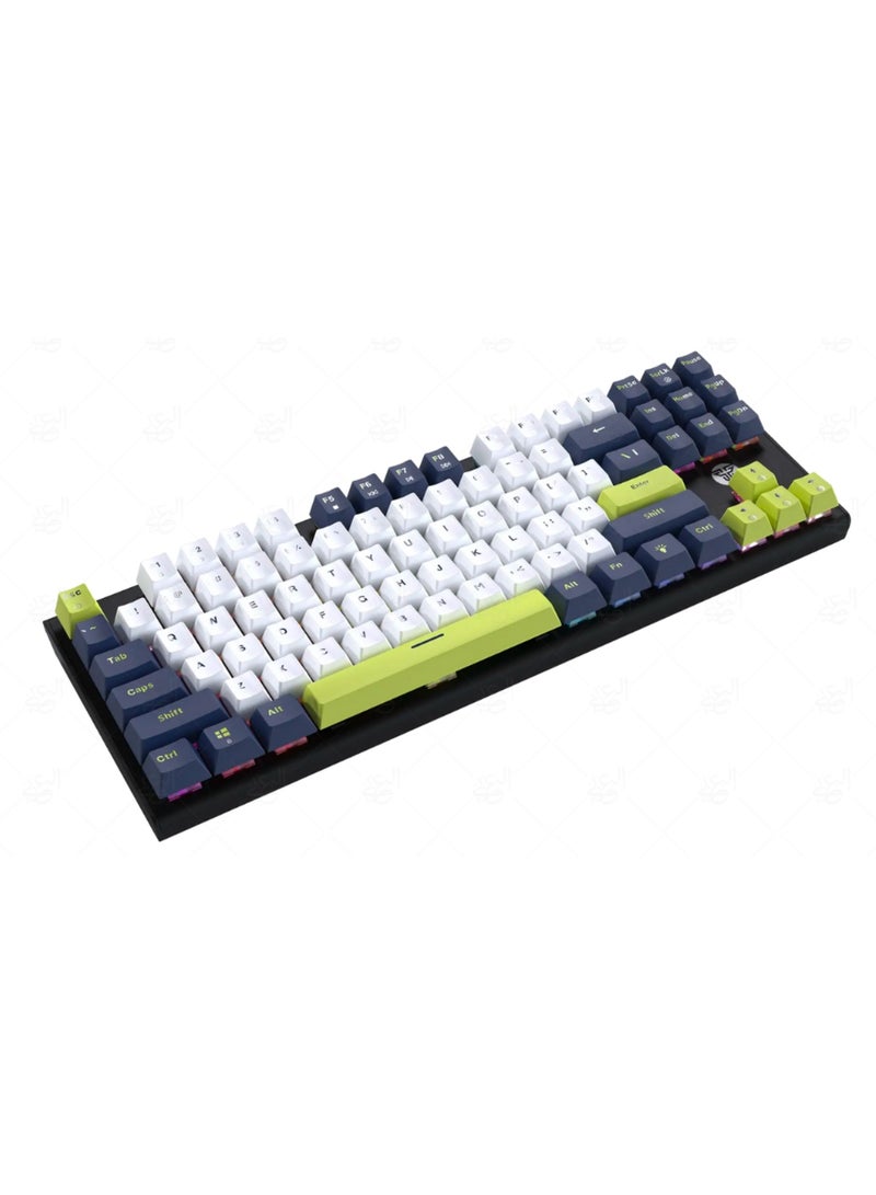 لوحة مفاتيح الألعاب الميكانيكية Fantech Atom 87s Mk877s إصدار موري بمفاتيح حمراء