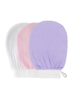 yIFeNG Deep Exfoliating Glove for Shower ，Exfoliating Body Scrubber，Skin Exfoliator & Dead Skin Remover ，Scrub  Spray Tan Remover Skincare for Body (3 Pack)  - Image 1