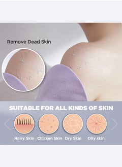 yIFeNG Deep Exfoliating Glove for Shower ，Exfoliating Body Scrubber，Skin Exfoliator & Dead Skin Remover ，Scrub  Spray Tan Remover Skincare for Body (3 Pack)  - Image 4