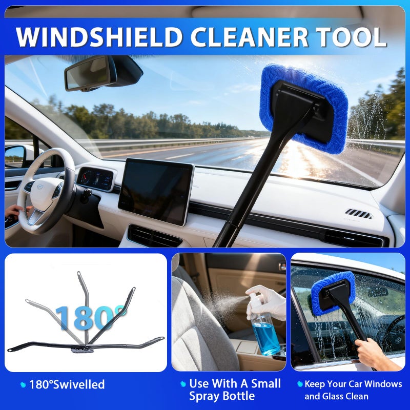 THINKWORK Car Cleaning Kit Car Detailing Kit,Car Cleaning Kit Interior Cleaner with High Power Blue Handheld Vacuum Cleaner,Brush Sets,Windshield Cleaner and Storage Bag,Car Accessories,Car Gift Set - Image 3