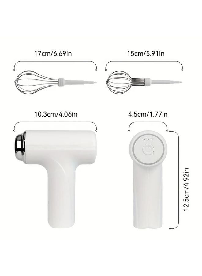 Purple USB Cordless Handheld Electric Eggbeater Whisk Portable Lightweight Hand Mixer For Baking - Image 4