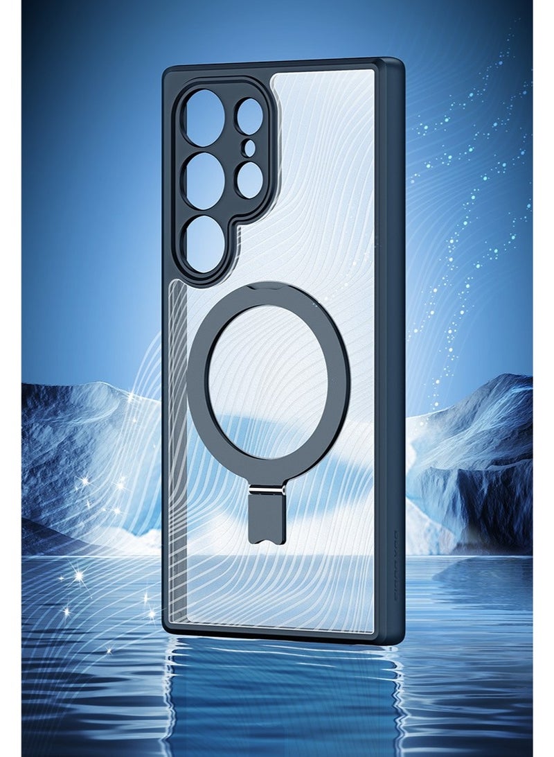 Magnetic Case for Samsung Galaxy S25 Ultra, Shockproof u0026 High-Grade Protection, Compatible with MagSafe, Anti-Fingerprint, Hydrophobic, Translucent Clear Back - Image 1