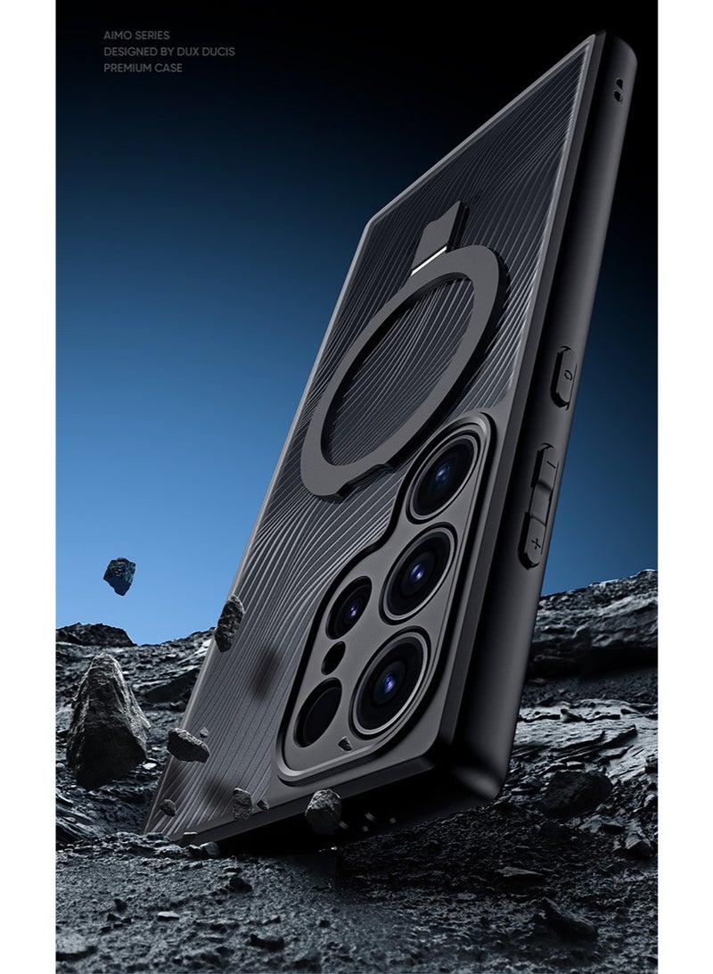 Magnetic Case for Samsung Galaxy S25 Ultra, Shockproof u0026 High-Grade Protection, Compatible with MagSafe, Anti-Fingerprint, Hydrophobic, Translucent Clear Back - Image 3