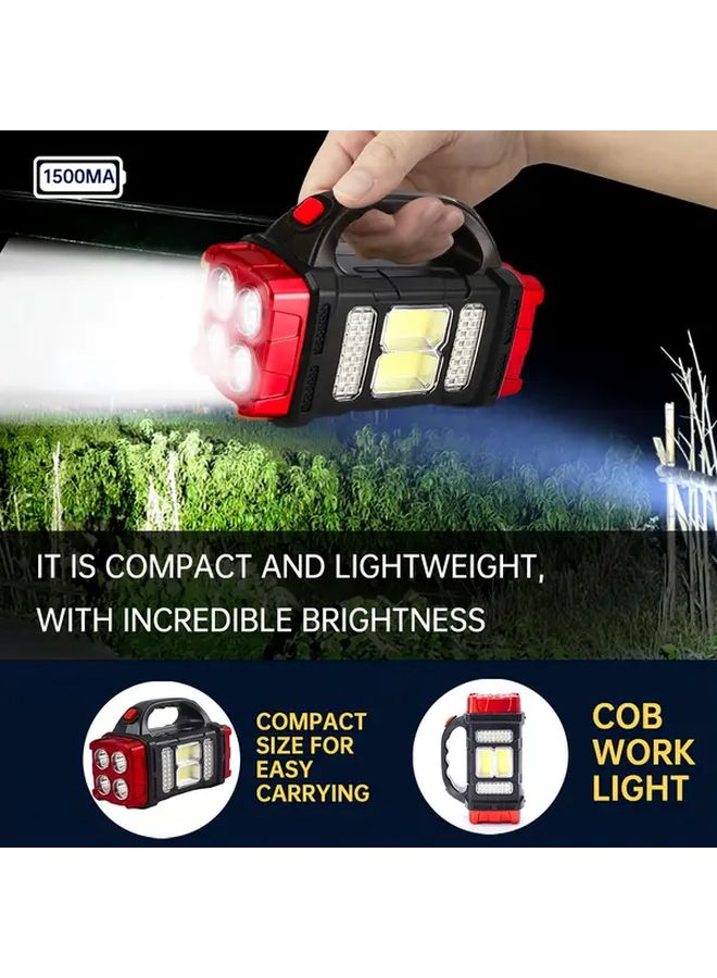 Solar Handheld Lantern USB Rechargeable Multi Function Front Rear Side Lamps 4 Modes - Image 5