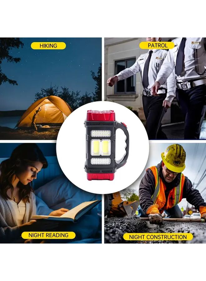 Solar Handheld Lantern USB Rechargeable Multi Function Front Rear Side Lamps 4 Modes - Image 3