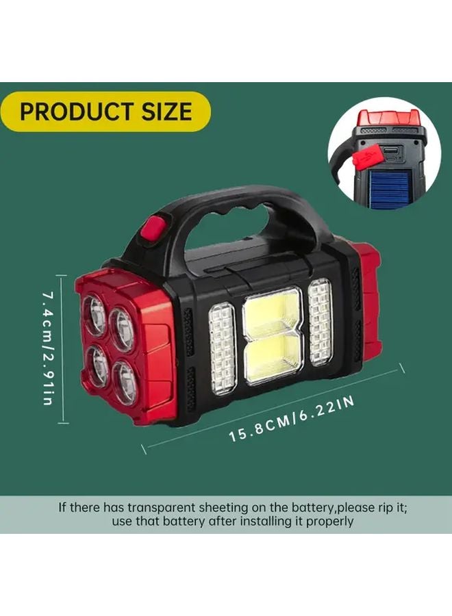 Solar Handheld Lantern USB Rechargeable Multi Function Front Rear Side Lamps 4 Modes - Image 4