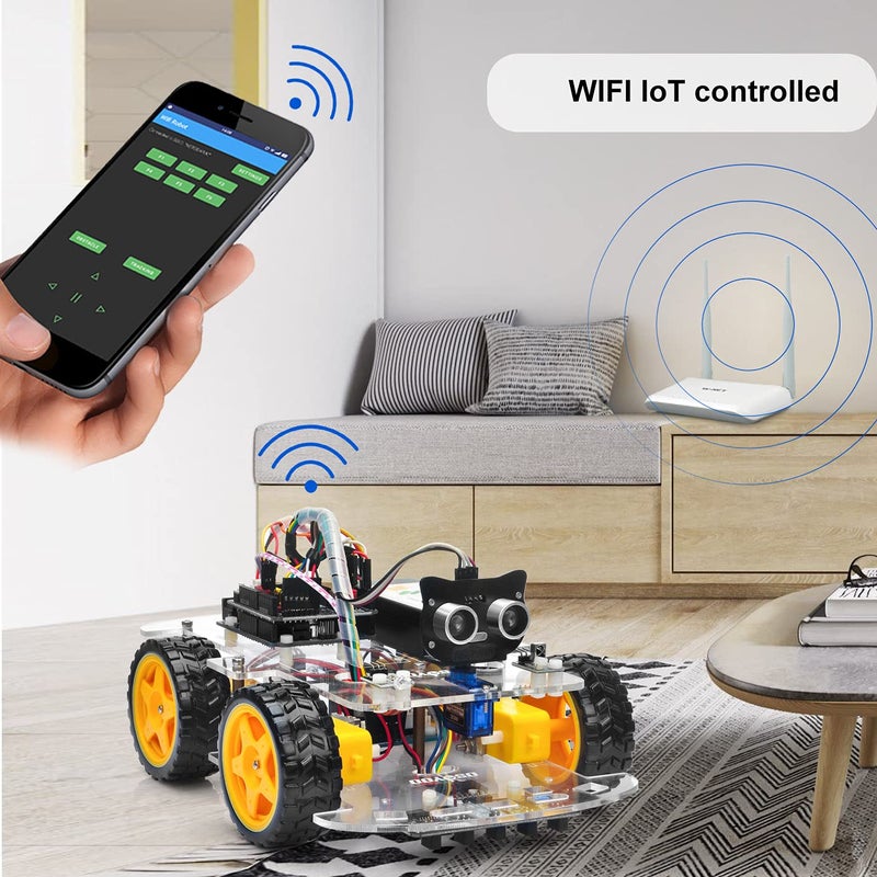 OSOYOO Robot Car Starter Kit for R3 | STEM Remote Controlled Educational Motorized Robotics for Building Programming Learning How to Code | IOT Mechanical DIY Coding for Teens Adults - Image 5
