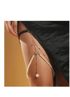 Leg Chain Multi layers Leg Body Chain Jewelry Silver Crystal Thigh Chains Festival Body Chain Party Club Leg Jewelry for Women and Girls Bikini Body Accessories Jewelry for Women