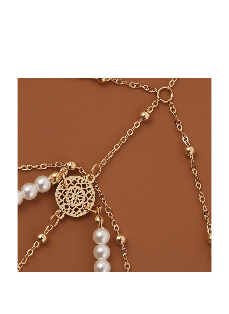 SYOSI - Leg Chain Multi layers Leg Body Chain Jewelry Silver Crystal Thigh Chains Festival Body Chain Party Club Leg Jewelry for Women and Girls Bikini Body Accessories Jewelry for Women - Image 1