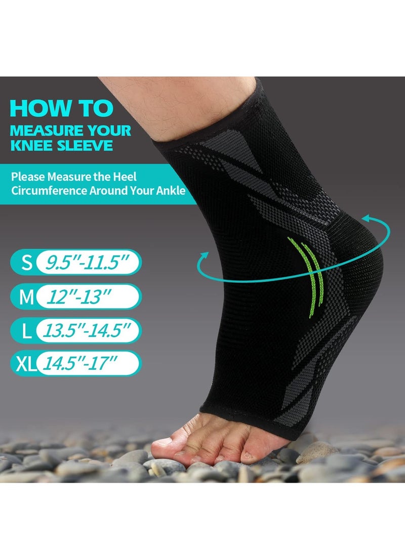 Excefore Ankle Brace Compression, 1 Pair Ankle Sleeve for Sprained Ankle, Injury Recovery, Joint Pain, Achilles Tendonitis Support, Plantar Fasciitis Sock Reduce Swelling (S)  - Image 5