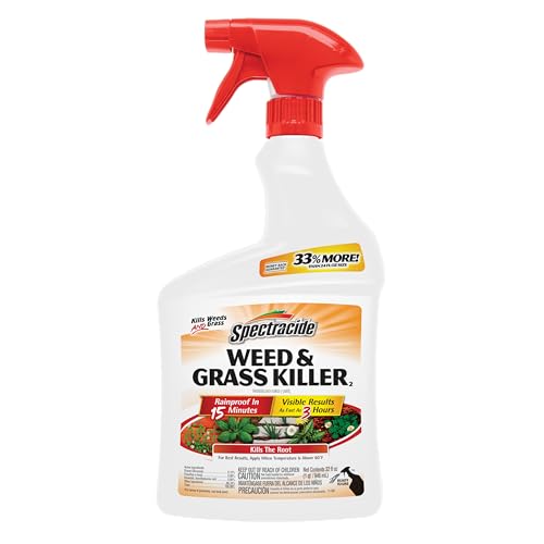 Spectracide Weed & Grass Killer 2, Use On Driveways, Walkways and Around Trees and Flower Beds, 32 fl Ounce Spray - Image 1