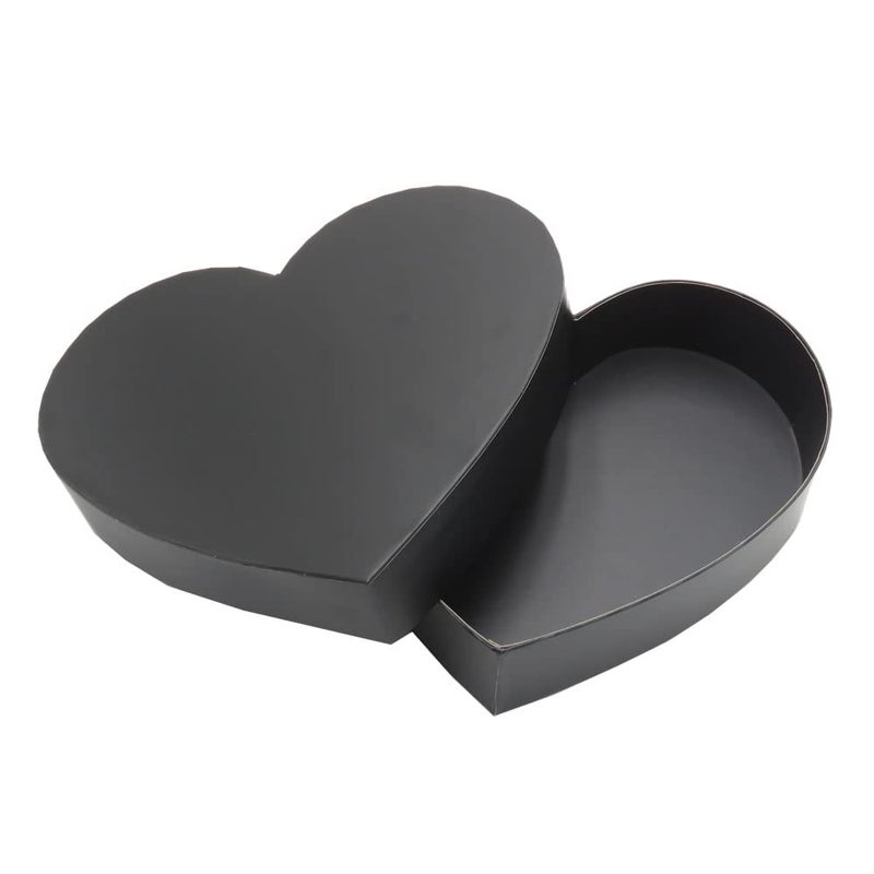 WENPACK Empty Heart Shaped Gift Box Strawberry Packaging Black